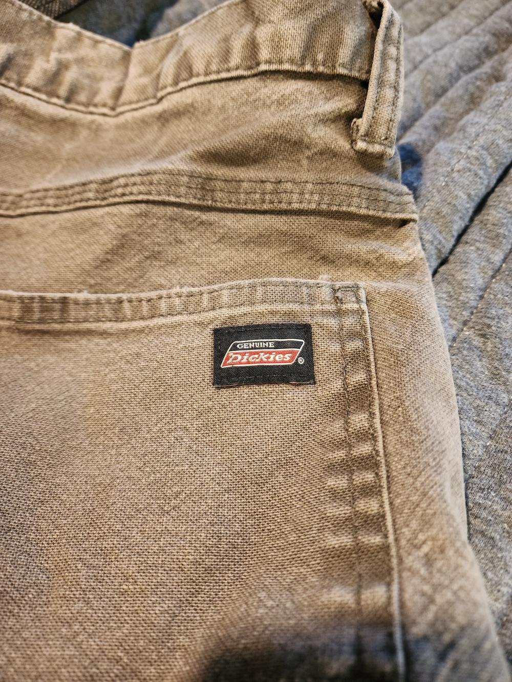 42x30 Dickies Duck Carpenter Pants Brown Workwear Relaxed Fit - Picture 4 of 4
